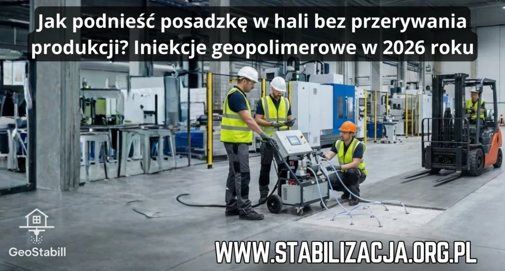 Jak podnieść posadzkę w hali bez przerywania produkcji? Iniekcje geopolimerowe w 2026 roku