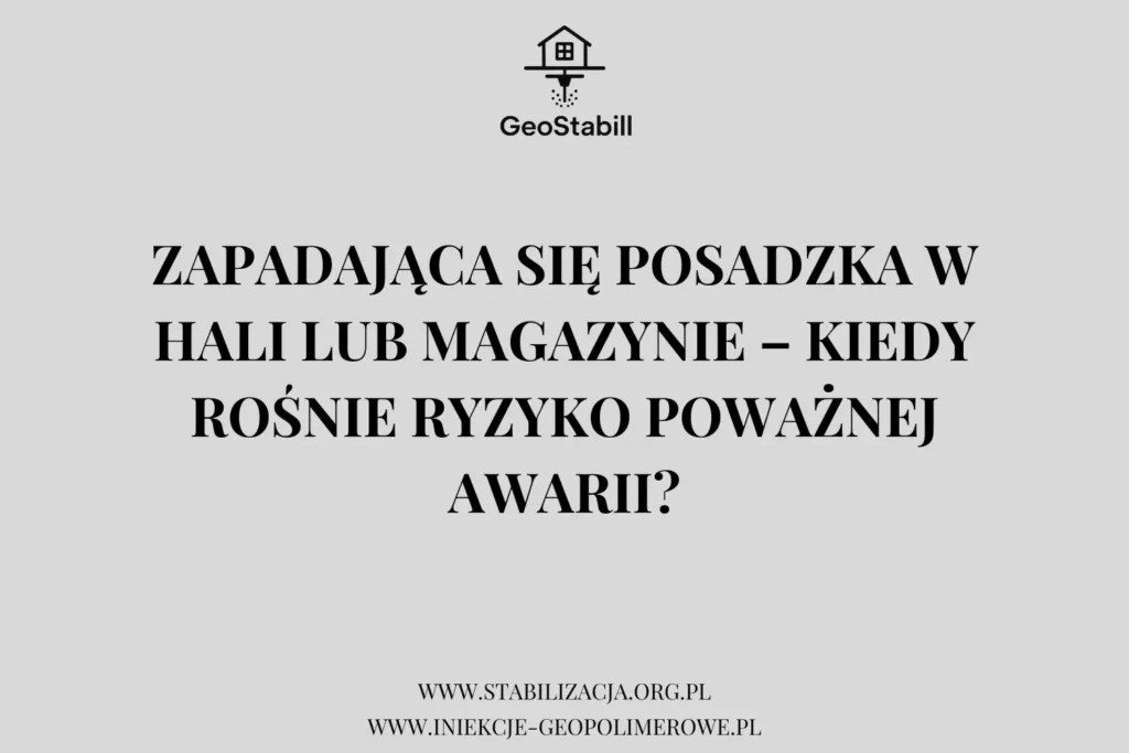 Zapadająca się posadzka w hali lub magazynie