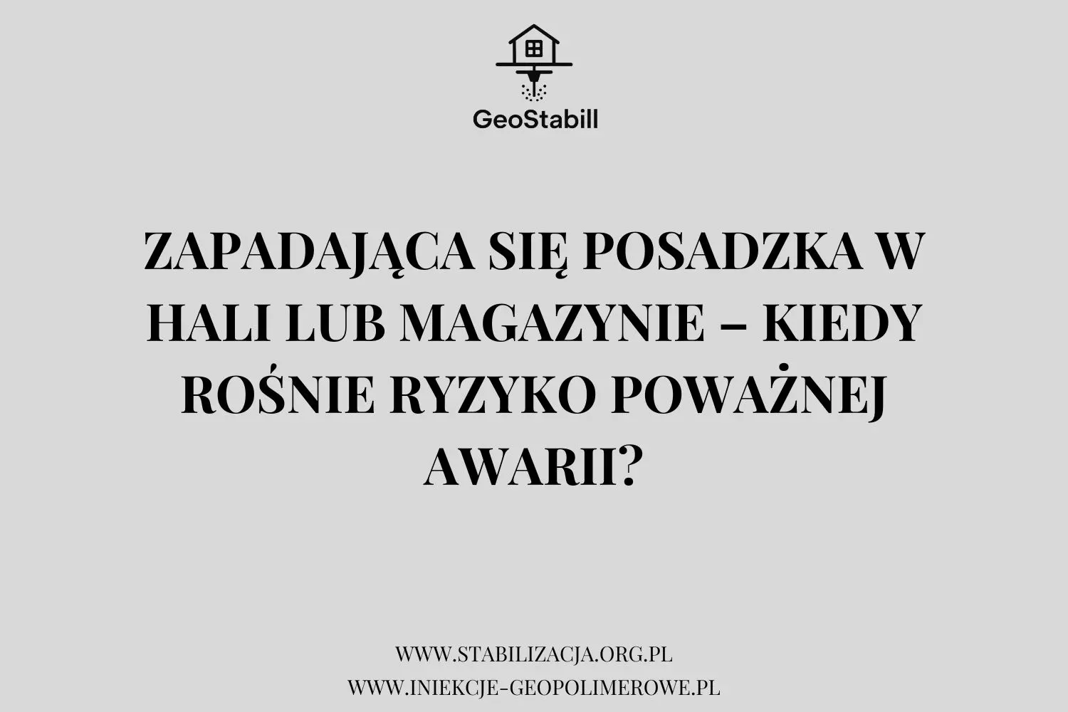 Zapadająca się posadzka w hali lub magazynie