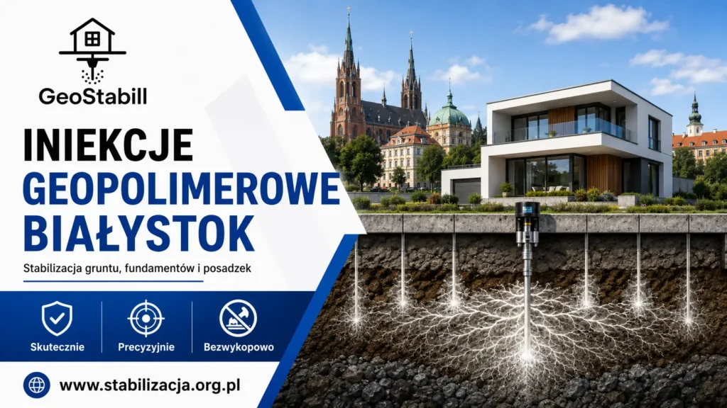 Iniekcje geopolimerowe Białystok | Stabilizacja gruntu, fundamentów i posadzek