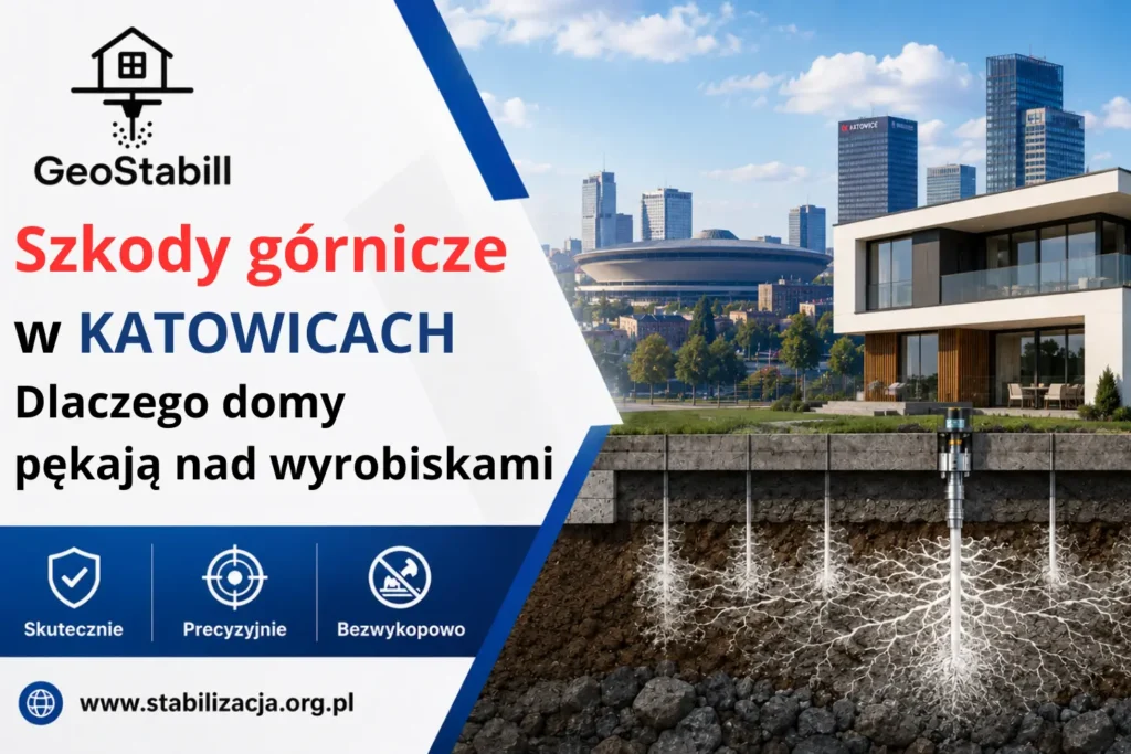 Szkody górnicze w Katowicach — dlaczego domy pękają nad wyrobiskami