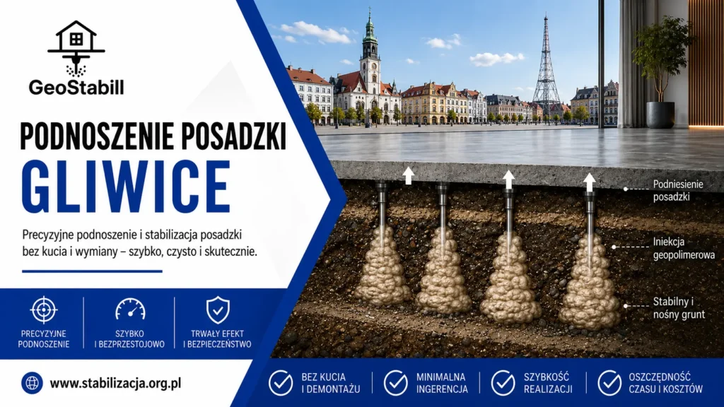 Podnoszenie posadzki w Gliwicach – tereny pogórnicze GZW i nasypy pofabryczne
