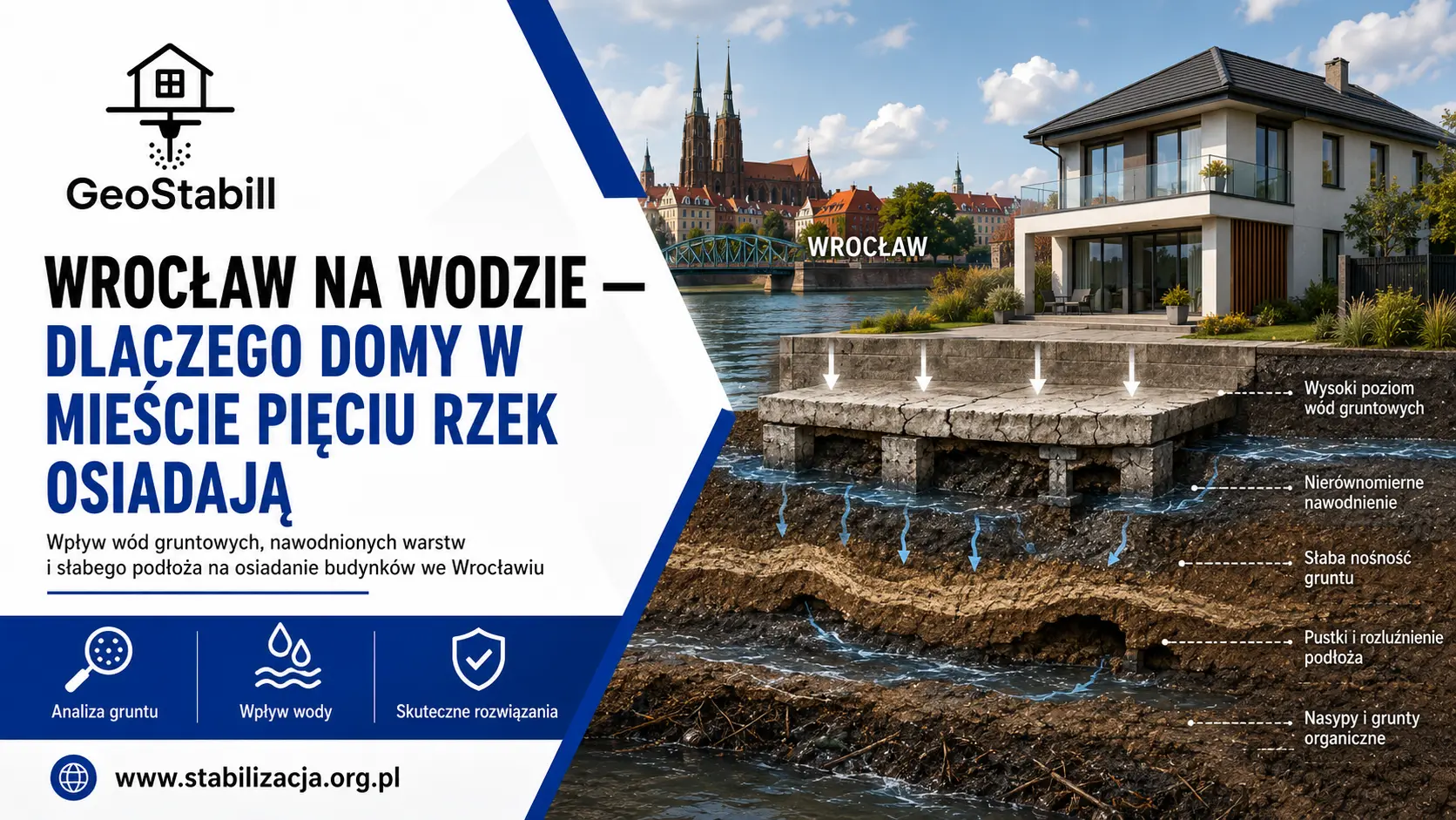 Wrocław na wodzie — dlaczego domy w mieście pięciu rzek osiadają