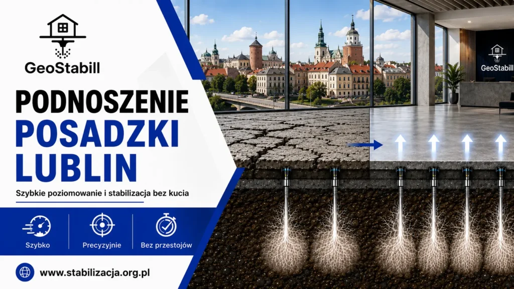 Podnoszenie posadzki Lublin – iniekcja geopolimerowa bez kucia