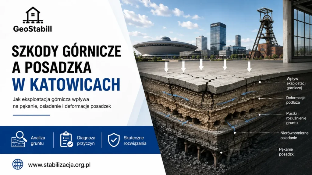 Szkody górnicze a posadzka w Katowicach – deformacje terenu nad wyrobiskami GZW