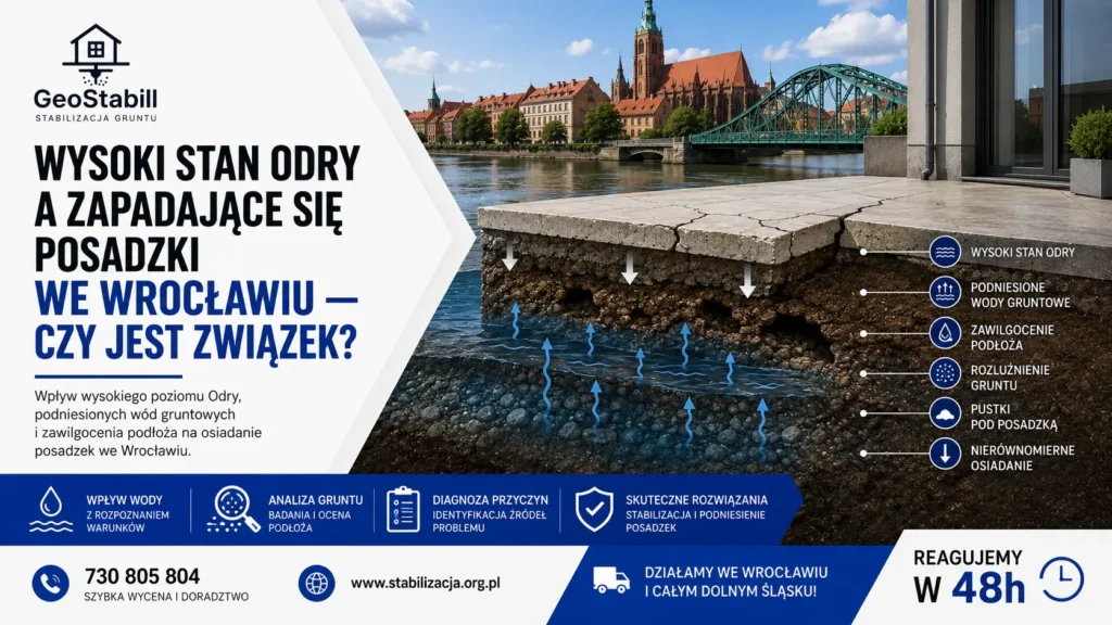 Wysoki stan Odry a zapadajace sie posadzki we Wroclawiu — czy jest zwiazek
