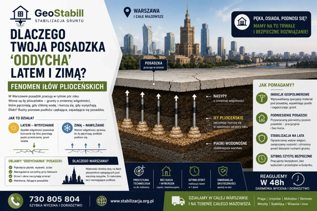 Dlaczego Twoja posadzka w Warszawie 'oddycha' latem i zimą? Fenomen iłów plioceńskich.