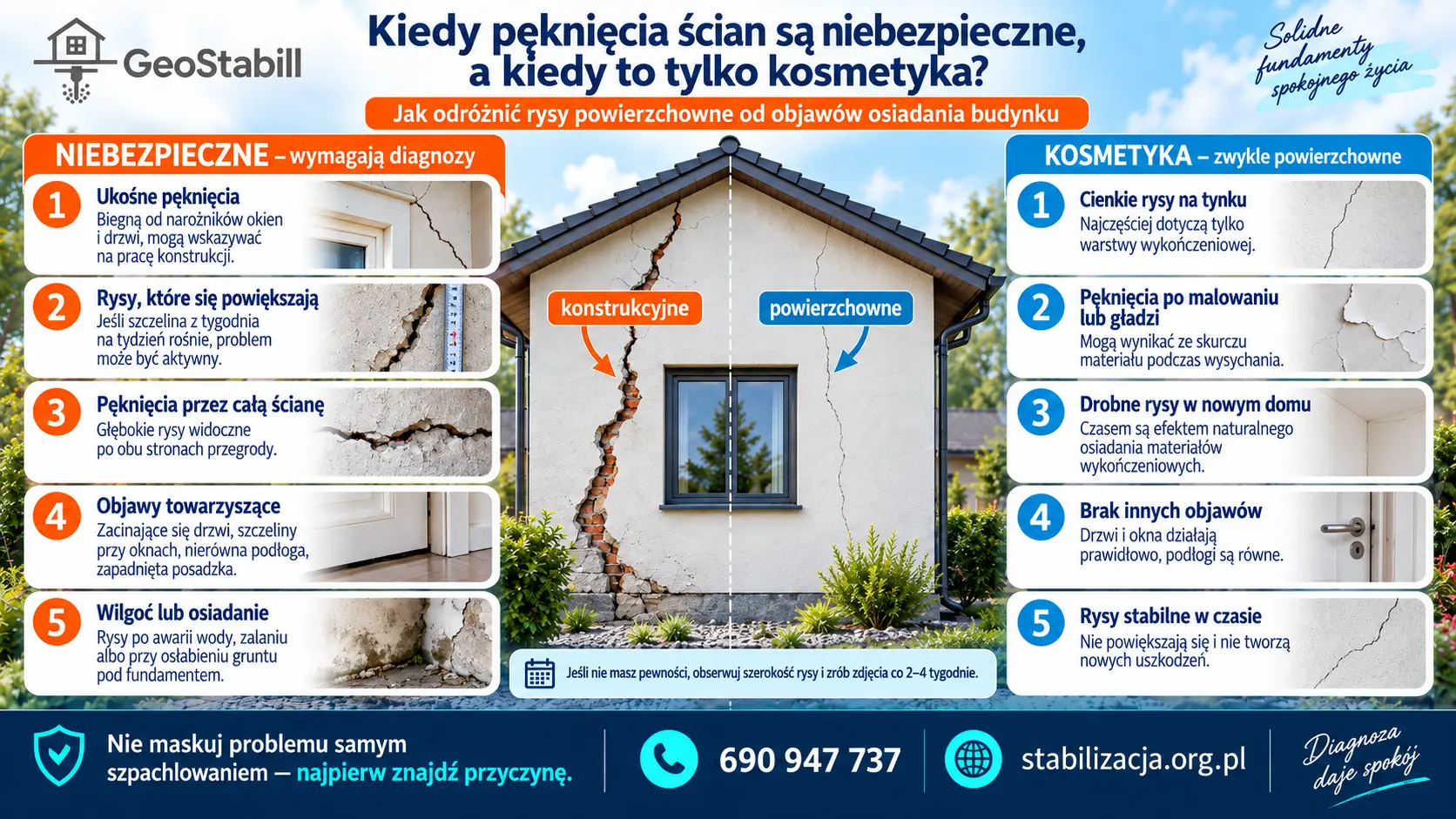 Kiedy pęknięcia ścian są niebezpieczne, a kiedy to tylko kosmetyka?